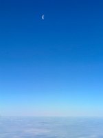  Half Moon viewed from 32,000 feet sky